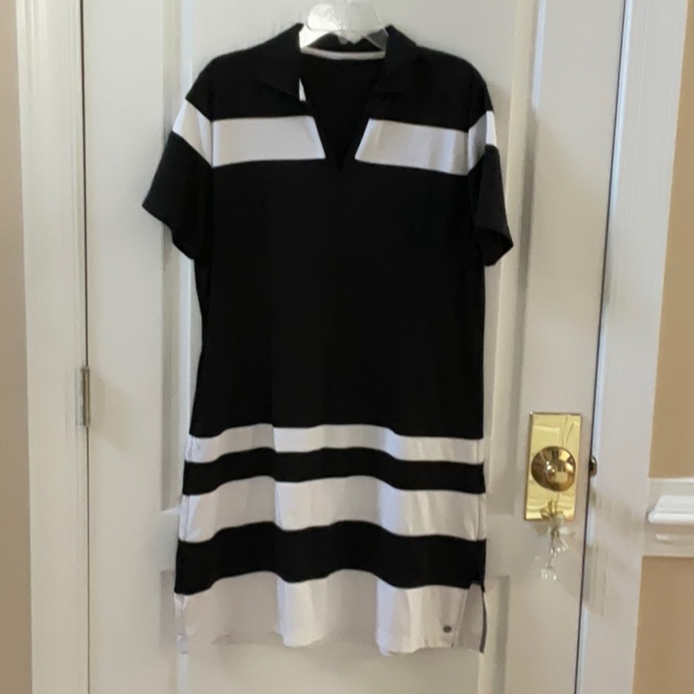 Black and White Striped Dress